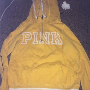 PINK hoodie in yellow